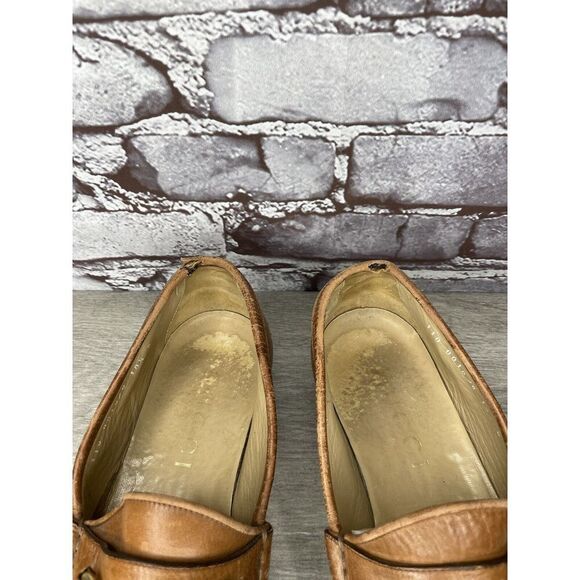 Gucci Brown Leather Web Horsebit Dress Loafers Shoes Men’s Sz 10.5D US/44EU Read - Picture 11 of 16